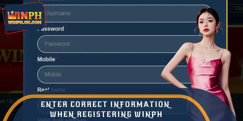 Enter the information accurately as required in the form